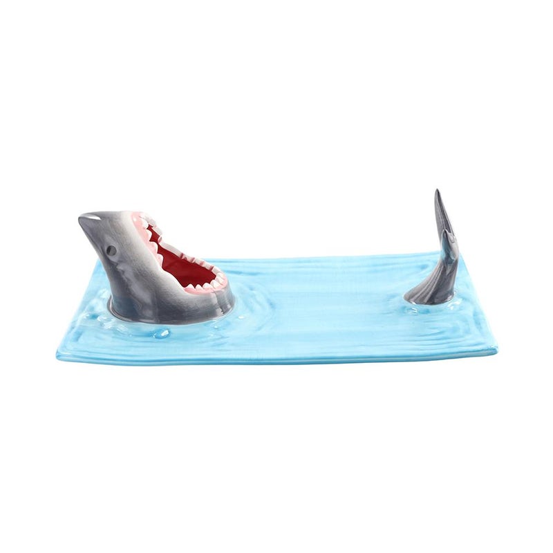 Japanese-style beach shark plate, dumpling plate, tabletop and kitchen decoration sushi plate. - Image 1
